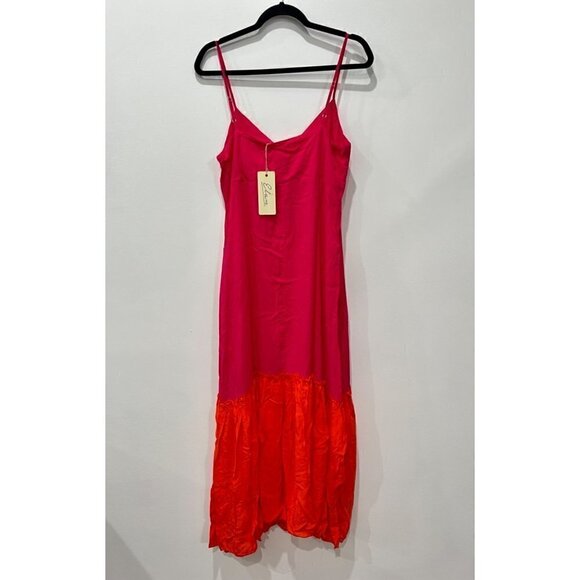 NEW Elan Size XL Maxi Dress Cover Up Tie Front Ruffled Layered Dress Beach Wear - Picture 9 of 10